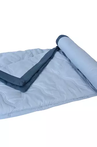 AJANTA HANDLOOM HOUSE Reversible Microfiber Comforter | AC Blanket for Mild Winter for Double Bed-Navy