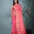 hot pink brocade saree with intricate borders