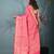 hot pink brocade saree with intricate borders