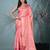 pink brocade saree with intricate borders