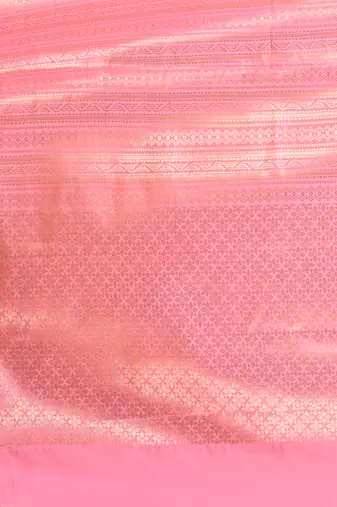 pink brocade saree with intricate borders