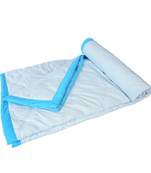 AJANTA HANDLOOM HOUSE Reversible Microfiber Comforter | AC Blanket for Mild Winter for Double Bed-Ice and Aqua Blue