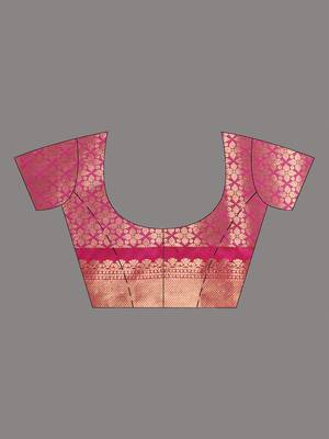 purple brocade saree with intricate borders 5