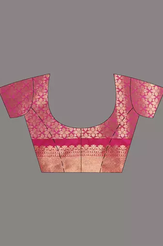 purple brocade saree with intricate borders