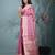 elegant pink tissue saree with intricate border