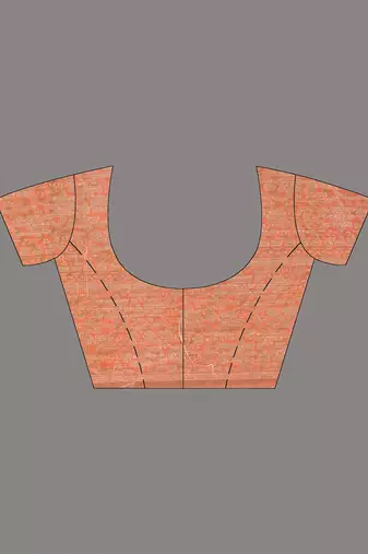 elegant orange tissue saree with intricate border