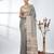 elegant grey tissue saree with intricate border