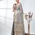 elegant grey tissue saree with intricate border