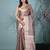 elegant brown tissue saree with intricate border