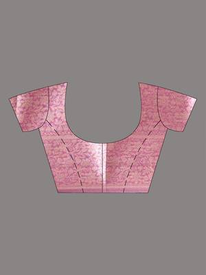 elegant purple tissue saree with intricate border 4
