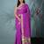 purple catlon soft art silk saree with checkered pattern