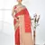 red georgette saree with red and gold border
