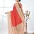red georgette saree with red and gold border