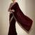 dark plum velvet embroidered designer saree 