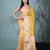 yellow tissue saree with gotapatti detailing and elegant border