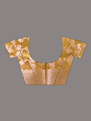 yellow tissue saree with gotapatti detailing and elegant border 4