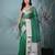 green tissue saree with gotapatti detailing and elegant border