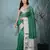 green tissue saree with gotapatti detailing and elegant border