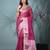 magenta tissue saree with gotapatti detailing and elegant border