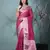 magenta tissue saree with gotapatti detailing and elegant border