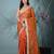 orange tissue saree with gotapatti detailing