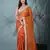 orange tissue saree with gotapatti detailing