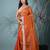 orange tissue saree with gotapatti detailing