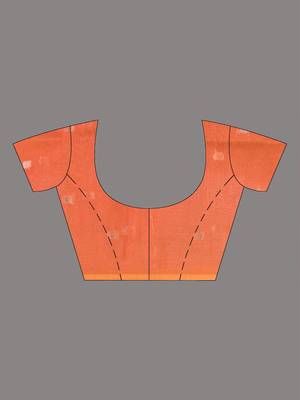 orange tissue saree with gotapatti detailing 5