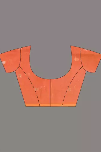 orange tissue saree with gotapatti detailing