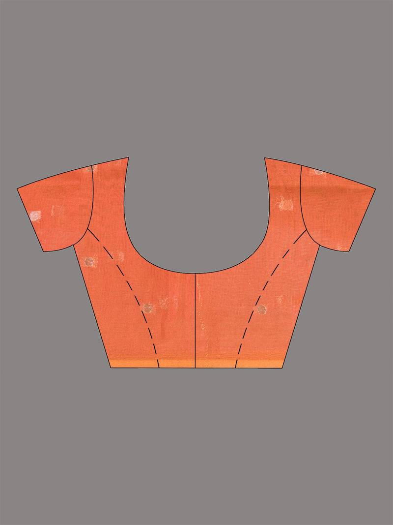 orange tissue saree with gotapatti detailing