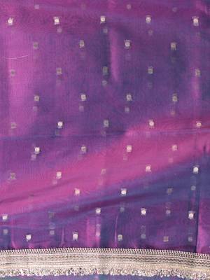 purple tissue saree with gotapatti detailing 4