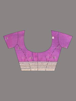purple tissue saree with gotapatti detailing 5
