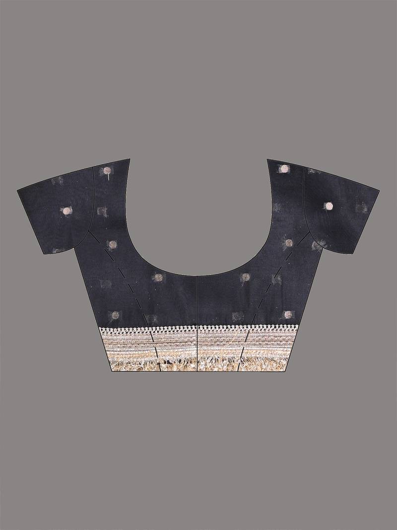 black tissue saree with gotapatti detailing