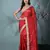 red tissue saree with gotapatti detailing