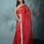 red tissue saree with gotapatti detailing