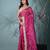 pink tissue saree with gotapatti detailing
