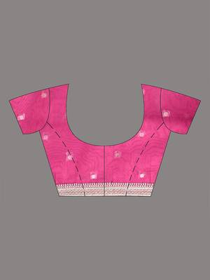 pink tissue saree with gotapatti detailing 5
