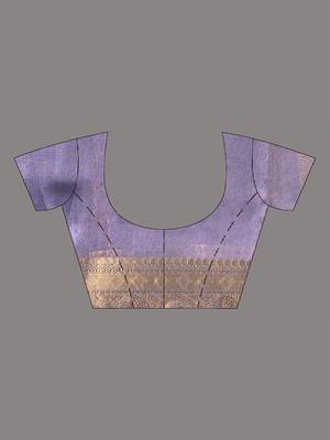 blue tissue saree with stone detailing 4