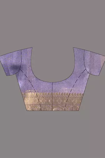 blue tissue saree with stone detailing
