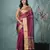 magenta tissue saree with stone detailing