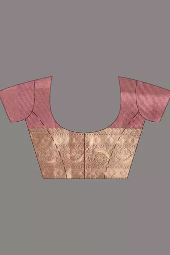 magenta tissue saree with stone detailing