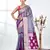 grey & magenta silk blend tie & dye saree with intricate border