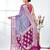 grey & magenta silk blend tie & dye saree with intricate border
