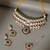 Gold plated kundan multicolor stones choker necklace set