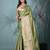 green tissue silk blend kanjivaram saree with intricate border