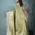 green tissue silk blend kanjivaram saree with intricate border