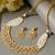 Gold plated kundan necklace set