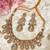 Gold plated kundan necklace set