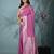 elegant mauve georgette saree with intricate silver zari work