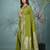 elegant green georgette saree with intricate silver zari work